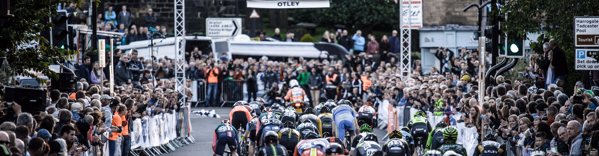 Crowds at the Otley Cycle Race