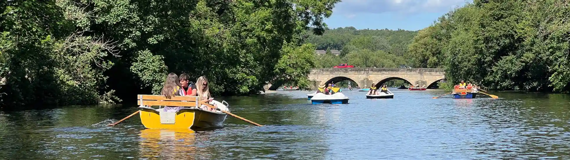 Boats on the river in Otley