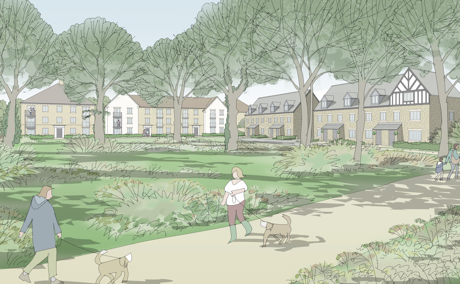 Artist impression of the development